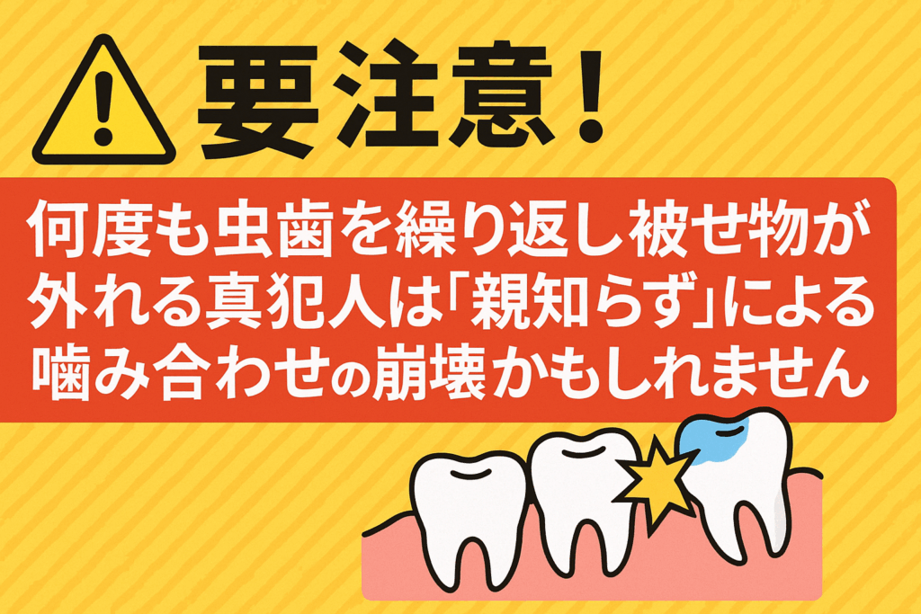 繰り返す虫歯｜虫歯菌ではなく咬み合わせが原因かもしれません｜咬み合わせ専門歯科　香川県高松市の吉本歯科医院