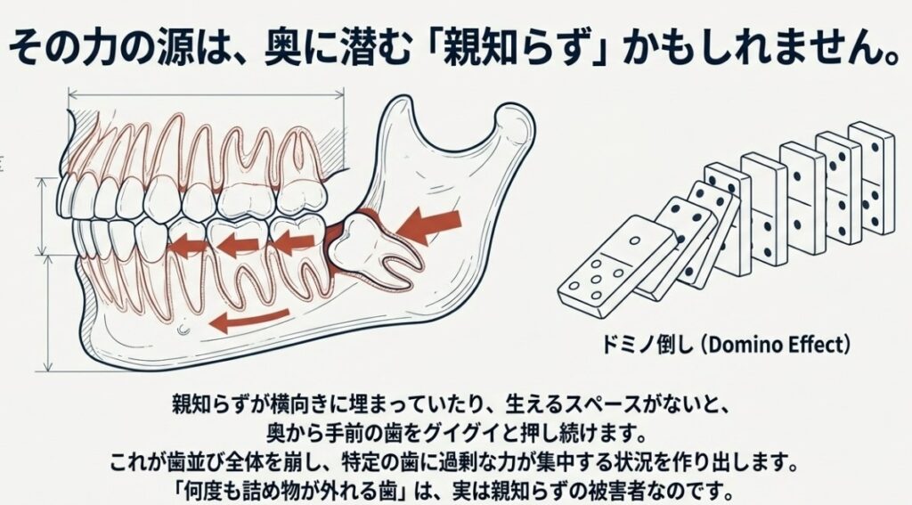 詰め物が何度も外れて虫歯が再発｜咬み合わせ専門の吉本歯科医院【香川県高松市】