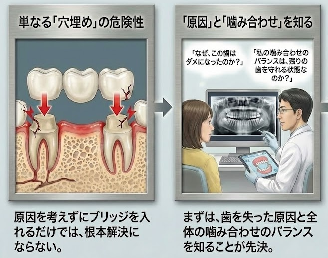 健康な歯を削る「ブリッジ治療」の悲劇をご存知ですか？｜かみあわせ専門の吉本歯科医院【香川県高松市】
