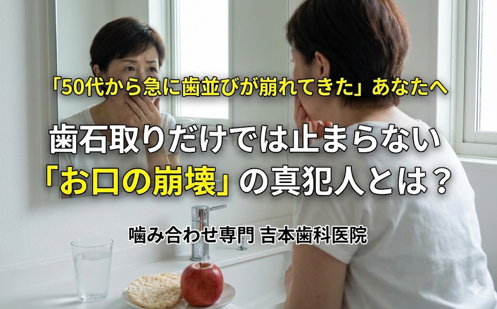 冷たいもので歯がしみる。その原因実は咬み合わせかも|香川県高松市の噛み合わせ専門 吉本歯科医院