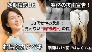 「歯の掃除もしていたのに抜歯と言われた」50代女性のケース
