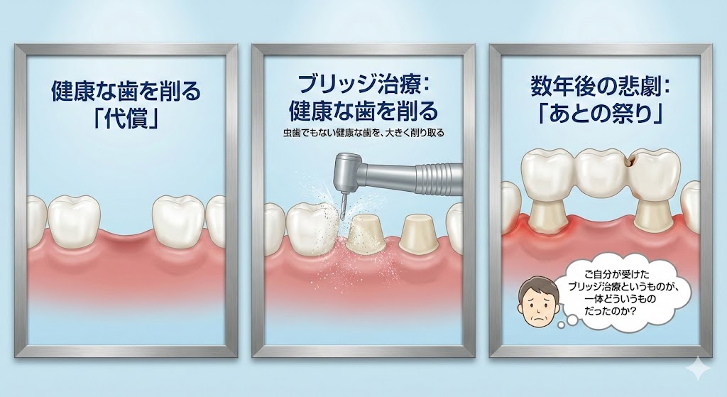 健康な歯を削る「ブリッジ治療」の悲劇をご存知ですか？｜かみあわせ専門の吉本歯科医院【香川県高松市】