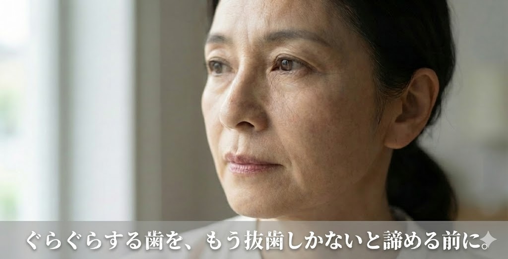 グラグラする歯をもう抜歯しかないと諦める前に｜歯槽膿漏と咬み合わせ｜香川県高松市の吉本歯科医院