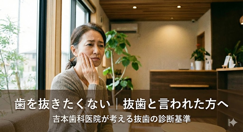 歯を抜きたくない|抜歯と言われた方へ|吉本歯科医院が考える抜歯の基準【香川県高松市】