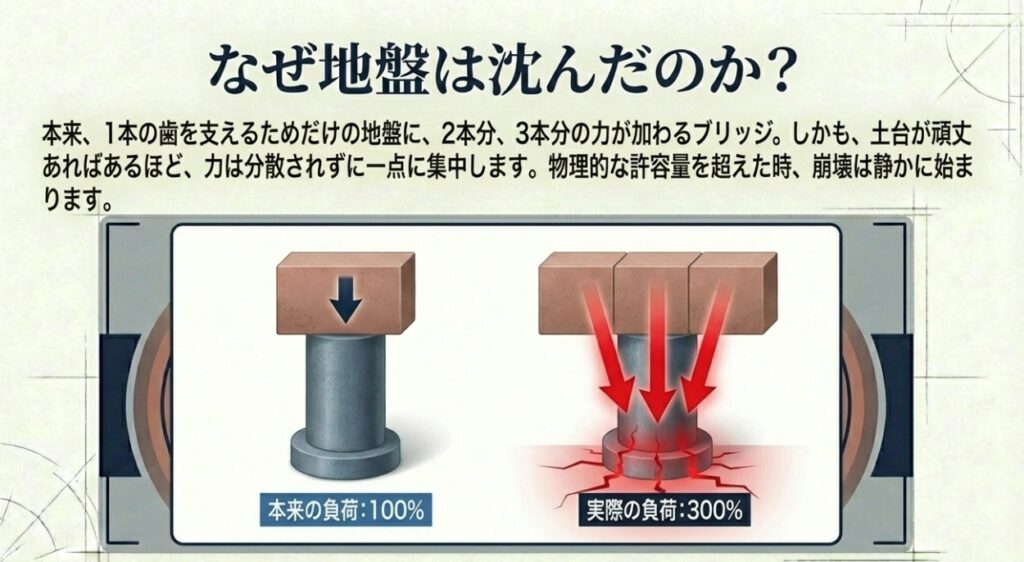ブリッジを入れた歯に違和感がある方へ。歯の根っこで起きている地盤沈下｜咬み合わせ専門の吉本歯科医院【香川県高松市】