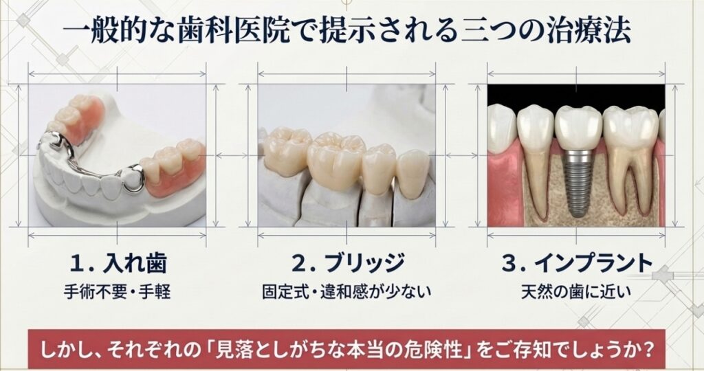 【香川県高松市】50代からの歯の選択。入れ歯・ブリッジ・インプラントの本当の違い｜咬み合わせ専門の吉本歯科医院