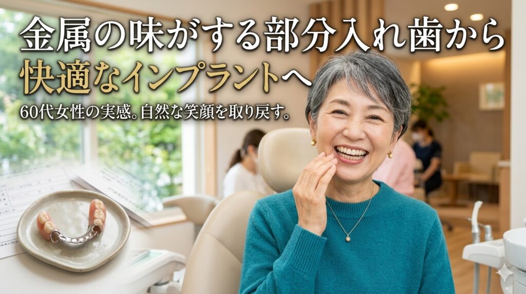 金属の味がする部分入れ歯から快適なインプラントへ|咬み合わせ専門の吉本歯科医院【香川県高松市】
