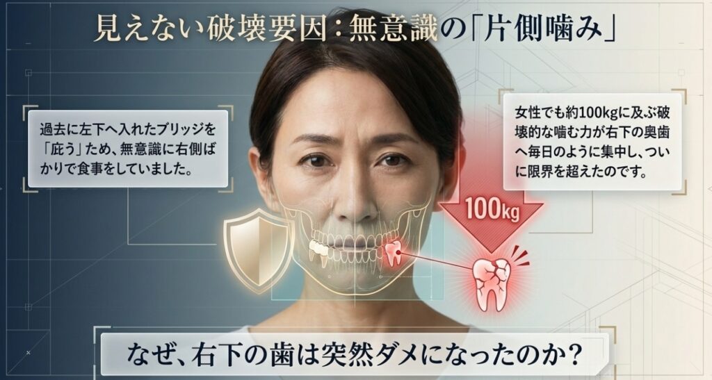 【50代の抜歯】左右両方がブリッジになる不安…総入れ歯への「連鎖崩壊」を防ぐ最後の選択肢とは?|咬み合わせ専門の吉本歯科医院【香川県高松市】