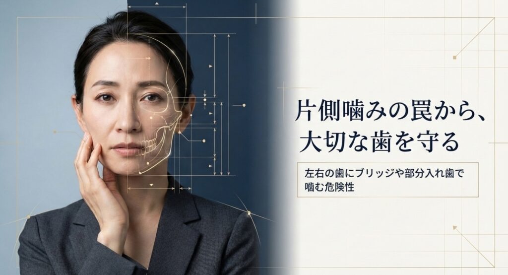 【50代の抜歯】左右両方がブリッジになる不安…総入れ歯への「連鎖崩壊」を防ぐ最後の選択肢とは?|咬み合わせ専門の吉本歯科医院【香川県高松市】