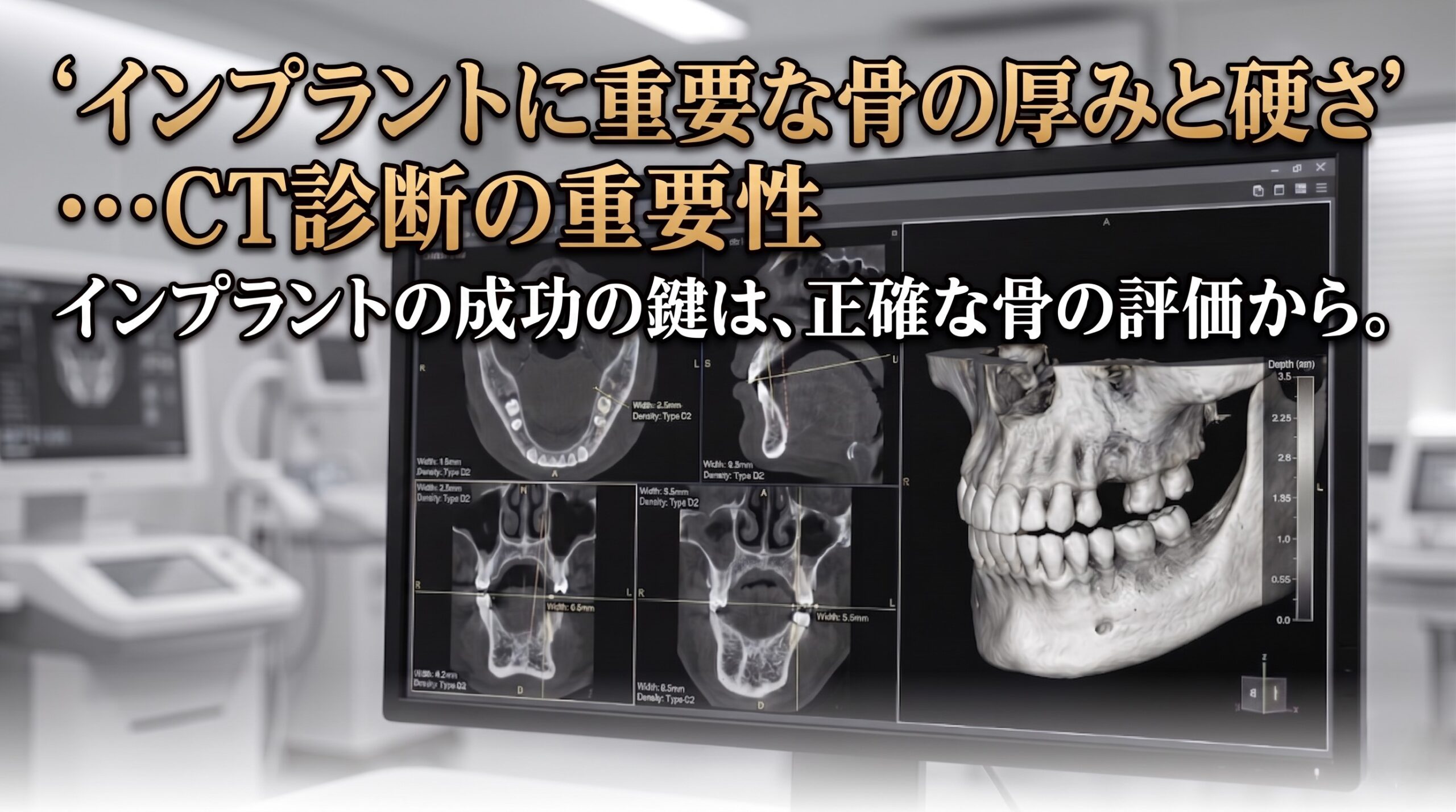 インプラントに重要な骨の厚みと硬さ | 本当に歯でお困りの方は香川県