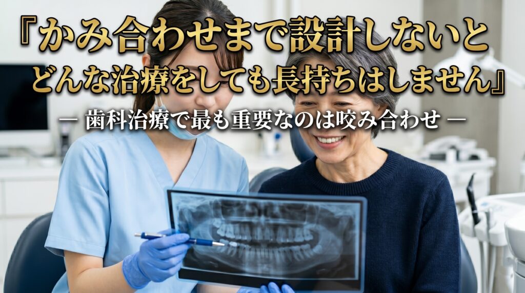 歯の治療で最も重要なのは噛み合わせ｜香川県高松市の咬み合わせ専門　吉本歯科医院
