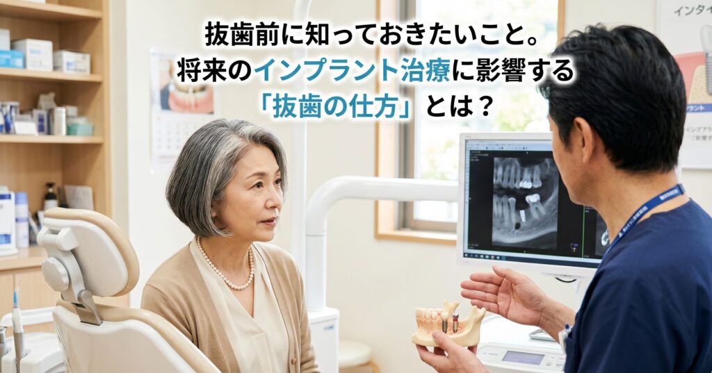抜歯前に知っておきたいこと。将来のインプラント治療に影響する「抜歯の仕方」とは？|香川県高松市の咬み合わせ専門の吉本歯科医院