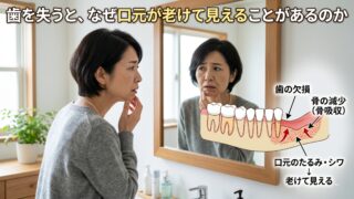 【歯を失うと老け顔に見えることがある？】50代以降の女性に知ってほしい、歯・顎の骨・かみ合わせと口元の変化