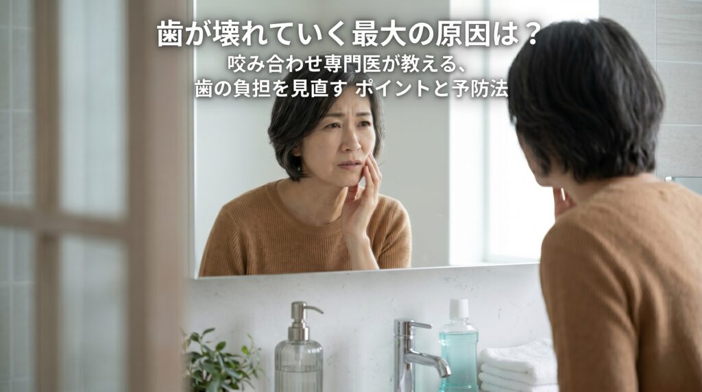 歯が壊れていく最大の原因は?咬み合わせ専門医が教える、歯の負担を見直すポイントと予防法|科香川県高松市の吉本歯科医院