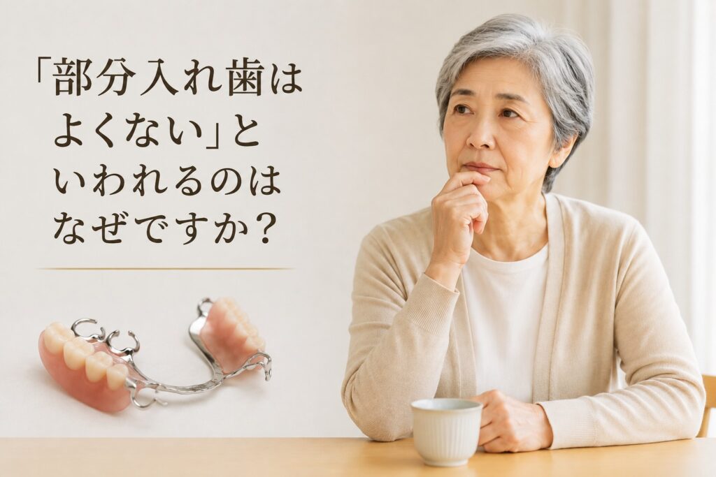 「部分入れ歯はよくない」と言われるのはなぜか|香川県高松市の咬み合わせ専門歯科 𠮷本歯科医院